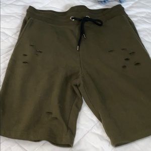 Mens green forever 21  sweat shorts